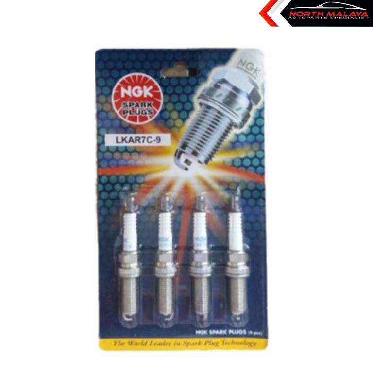 100 ORIGINAL NGK SPARK PLUG LKAR7C9 (4PCS) IRIZ, BEZZA, SAGA VVT, SAVVY