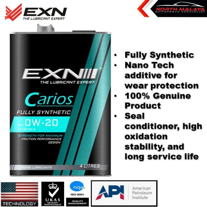 EXN Carios SAE 0W20 Fully Synthetic (Advanced Fuel Economy Engine Oil